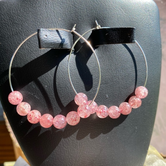 Sterling Silver Genuine Lepidocrocite Earrings - Picture 2 of 2